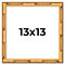 13x13 Bamboo Picture Frame with UV-Resistant Acrylic & Acid Free Backing, Available in 4 Finishes - Brown, Black, Gold, and Natural